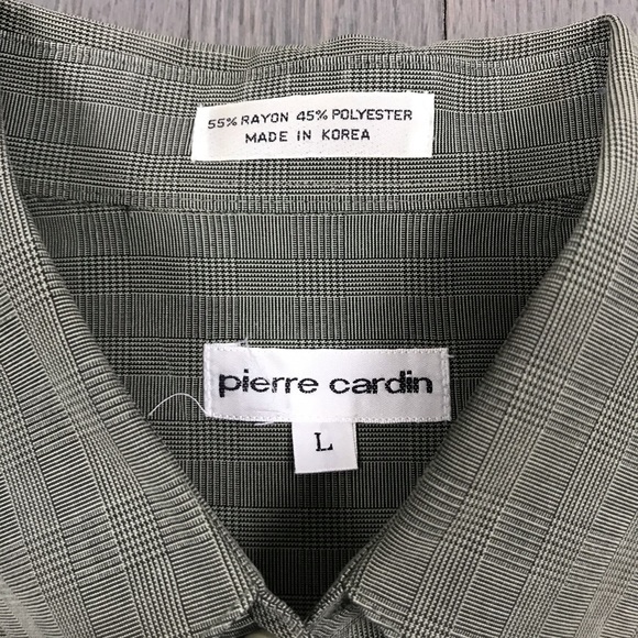 Vintage Pierre Cardin Green Plaid Button Down - Picture 2 of 8